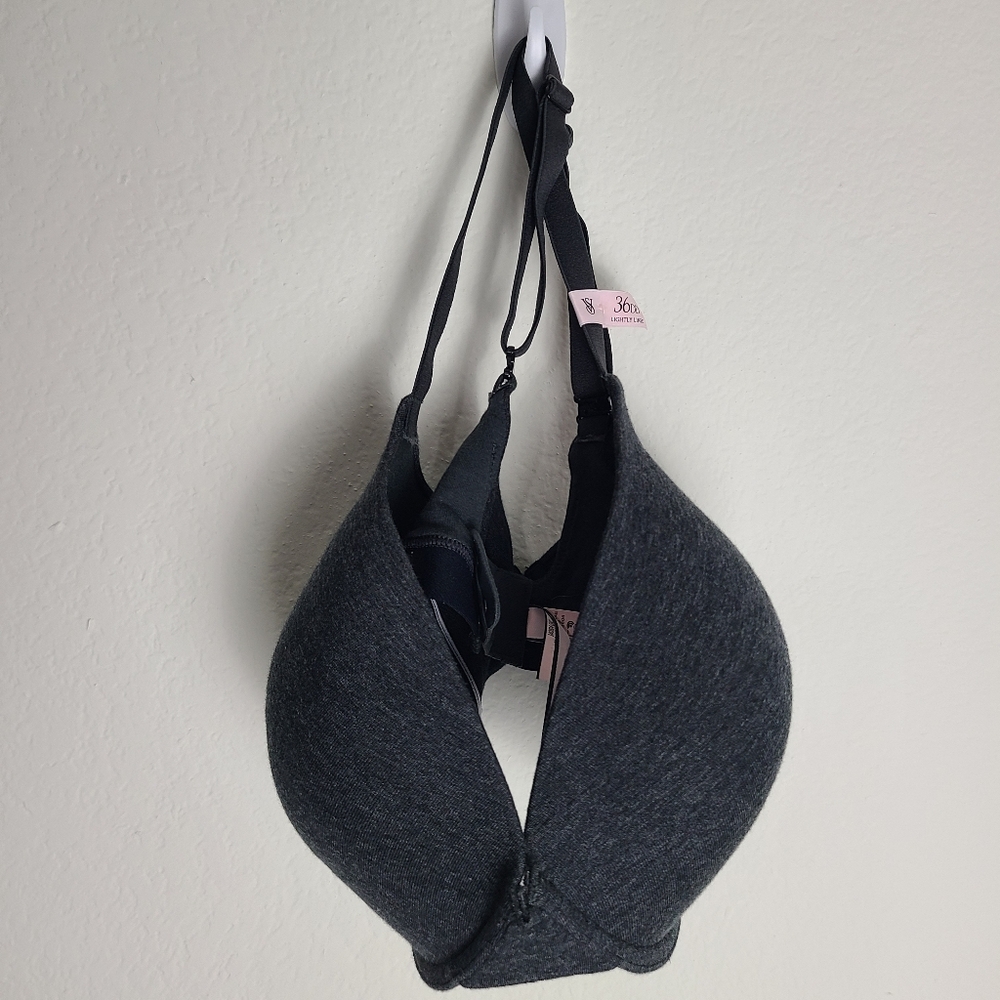Women's Charcoal Bra Victoria Secret Size 36DD Lined